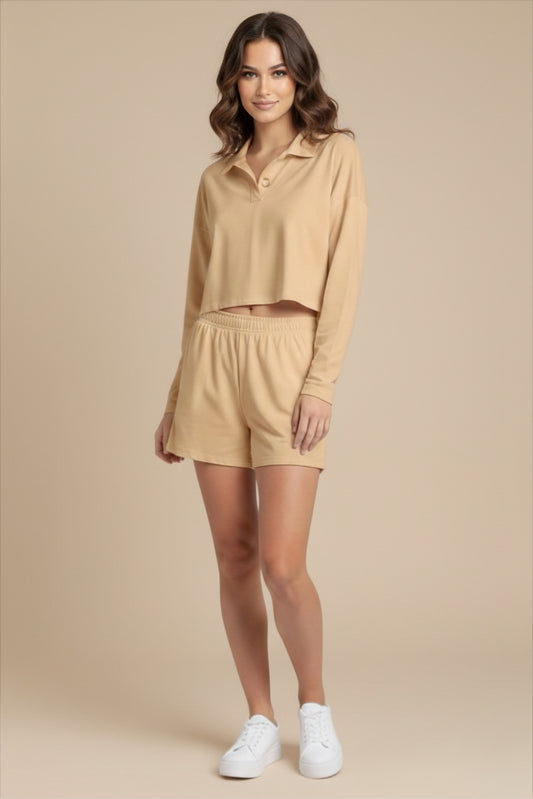 Ella Short Set - Tan