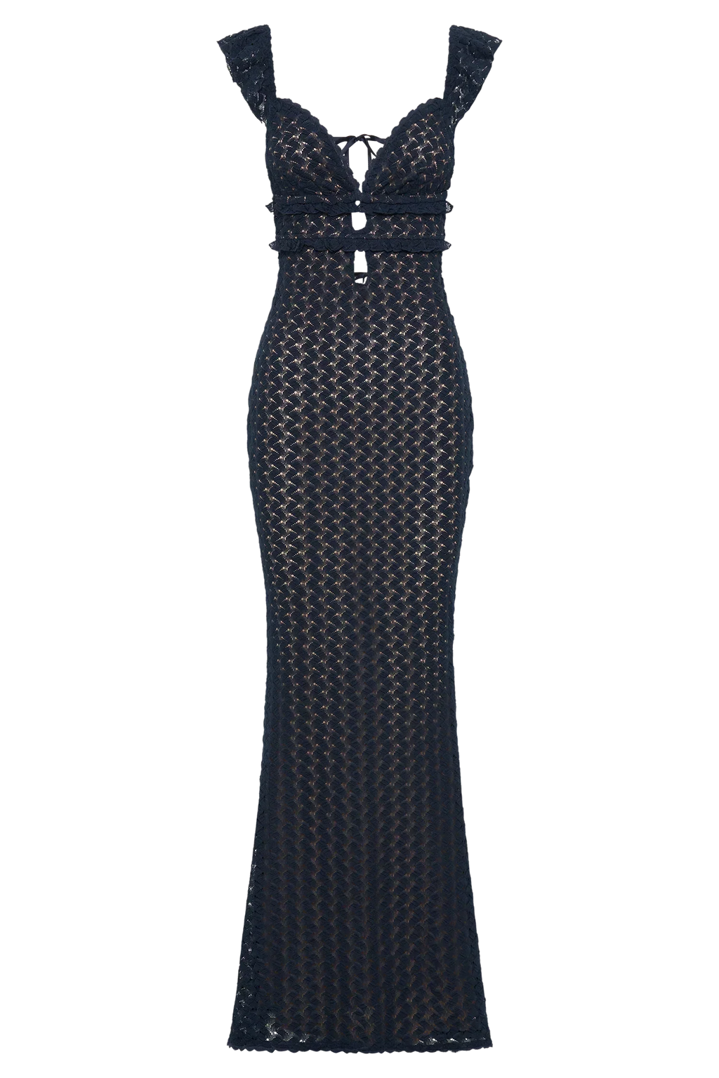 Ezra Lace Maxi Dress - Navy