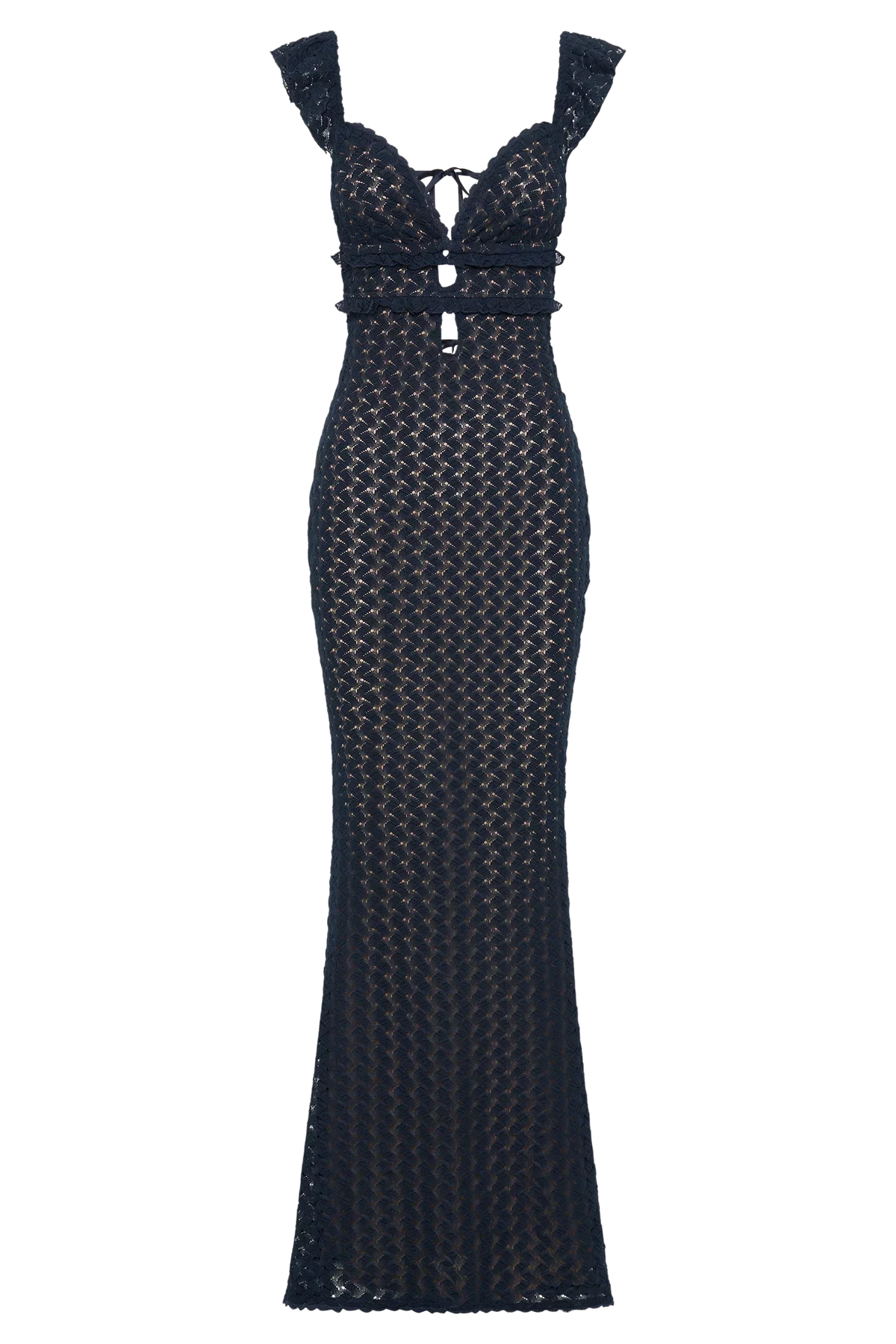 Ezra Lace Maxi Dress - Navy