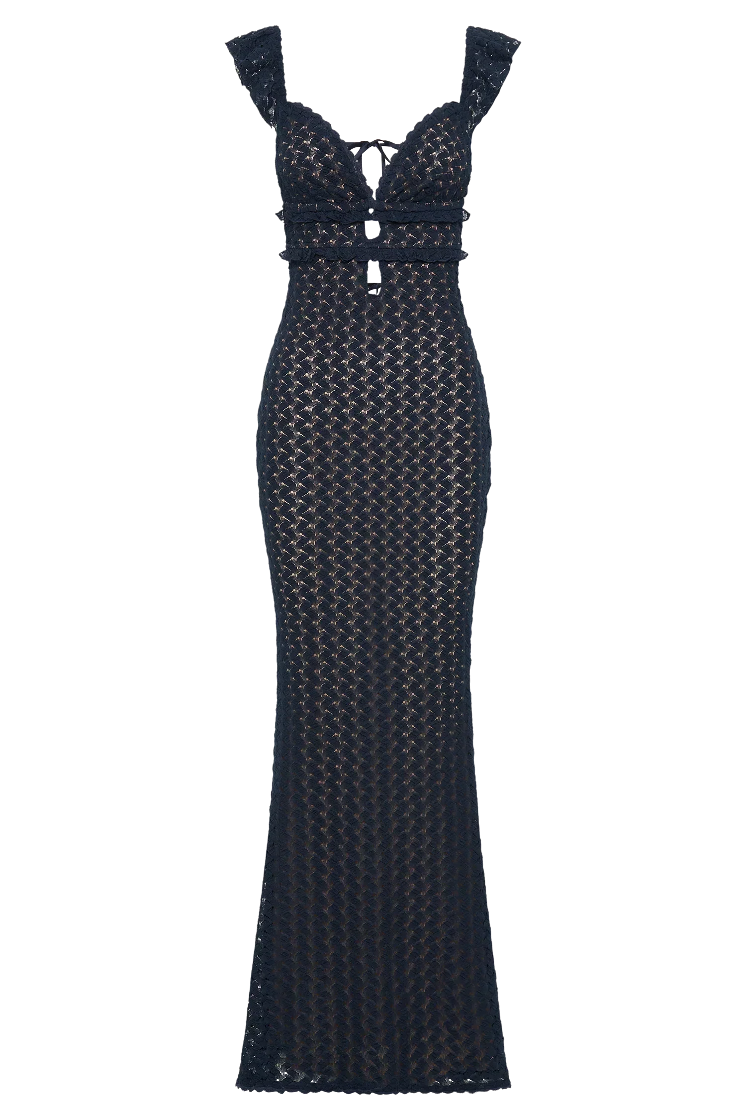 Ezra Lace Maxi Dress - Navy