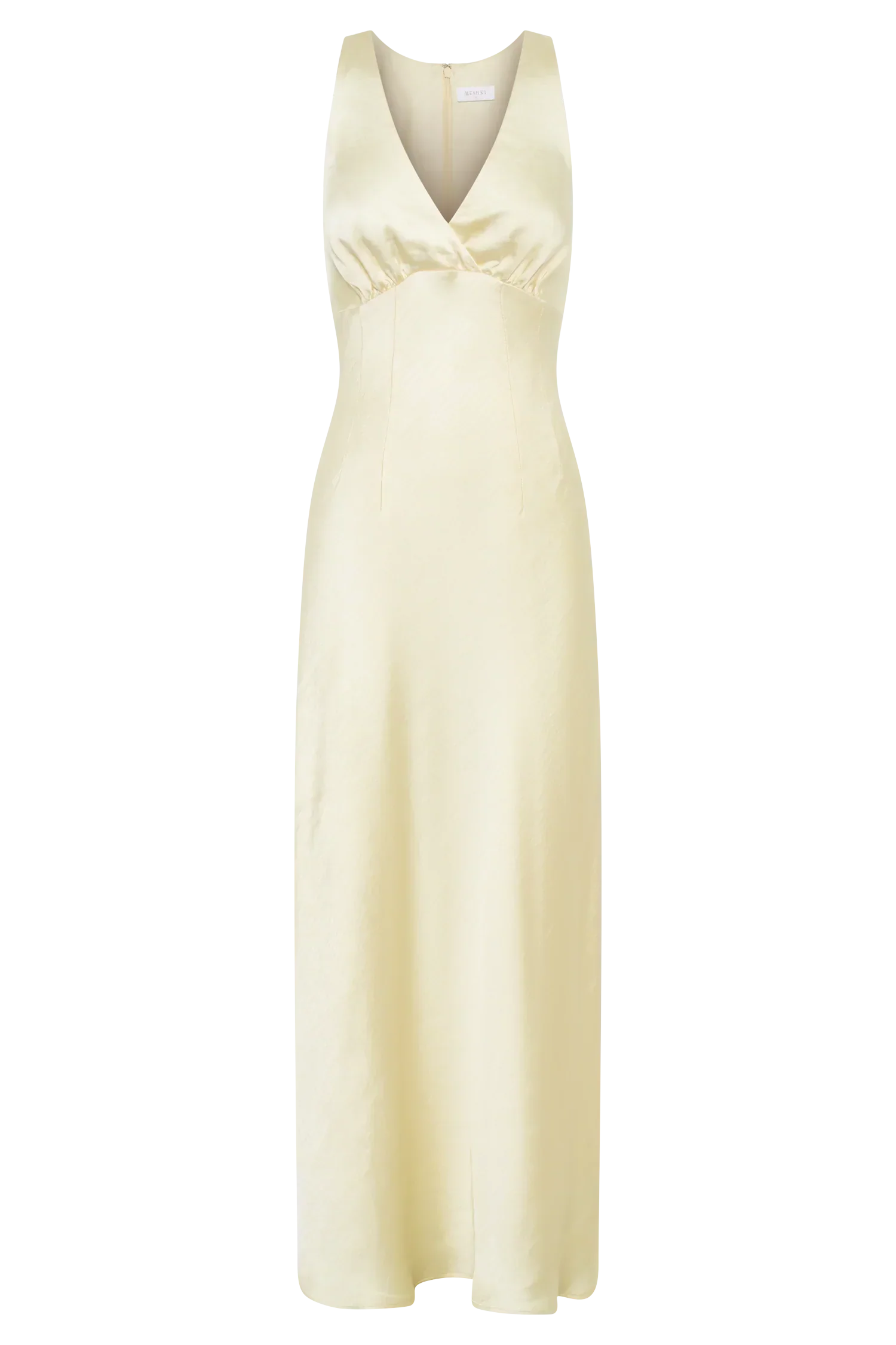 Meghan Satin Maxi Dress - Lemon Sorbet