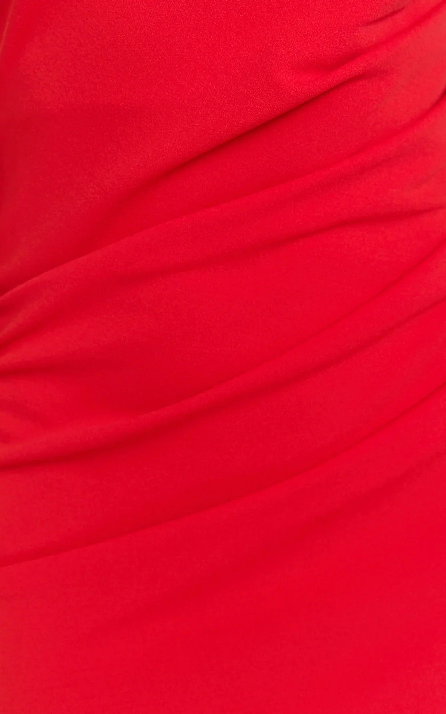 Criselda Maxi Dress One Shoulder Maxi Dress in Red