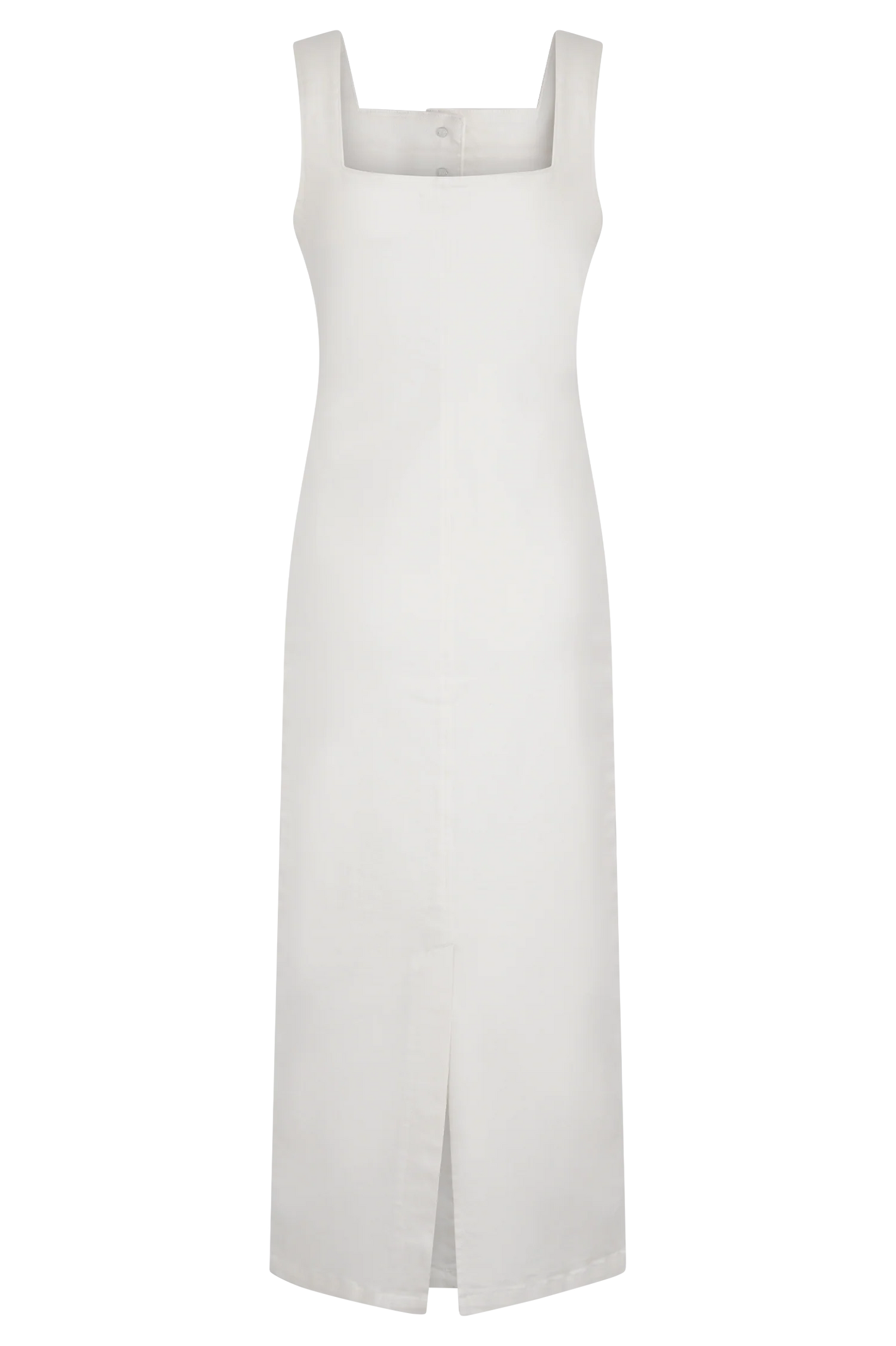 Reyna Denim Midi Dress - White