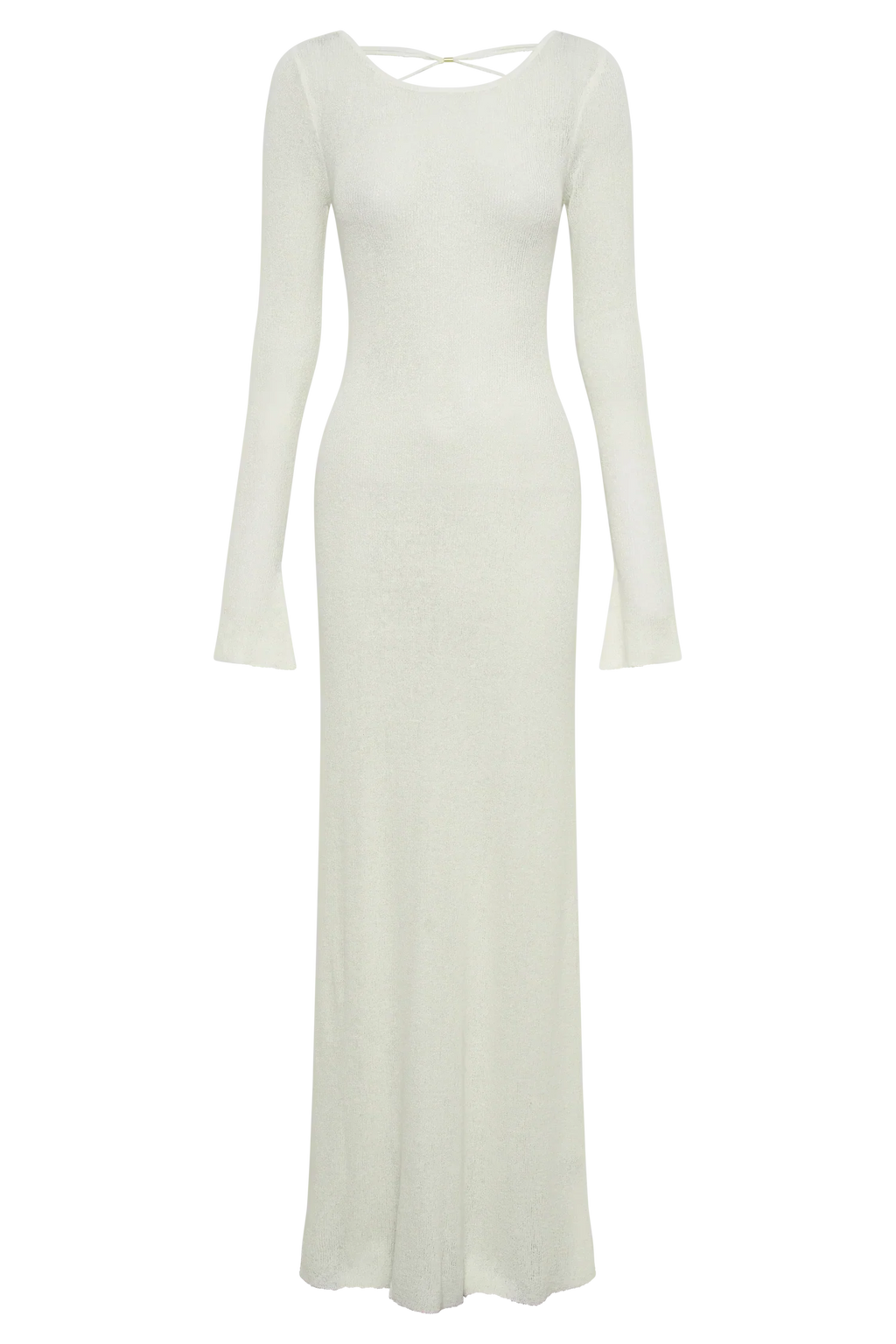 Talia Maxi Open Back Knit Dress - Ivory