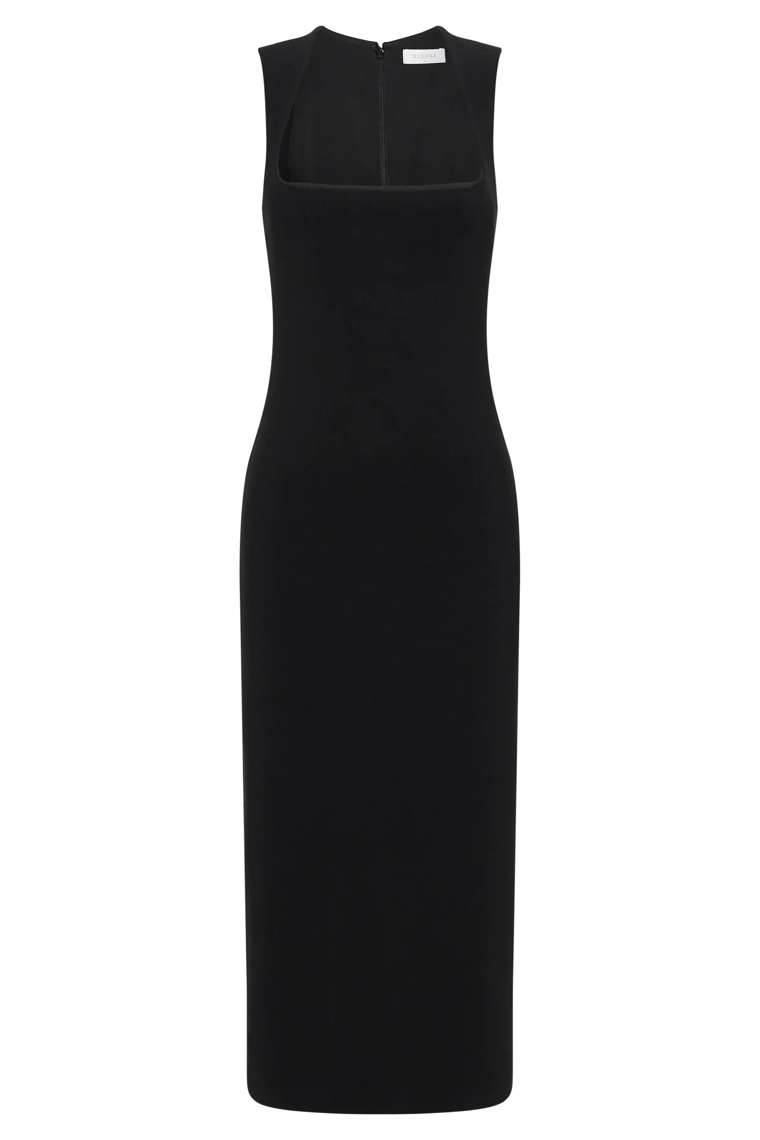 Frida Crepe Midi Dress - Black
