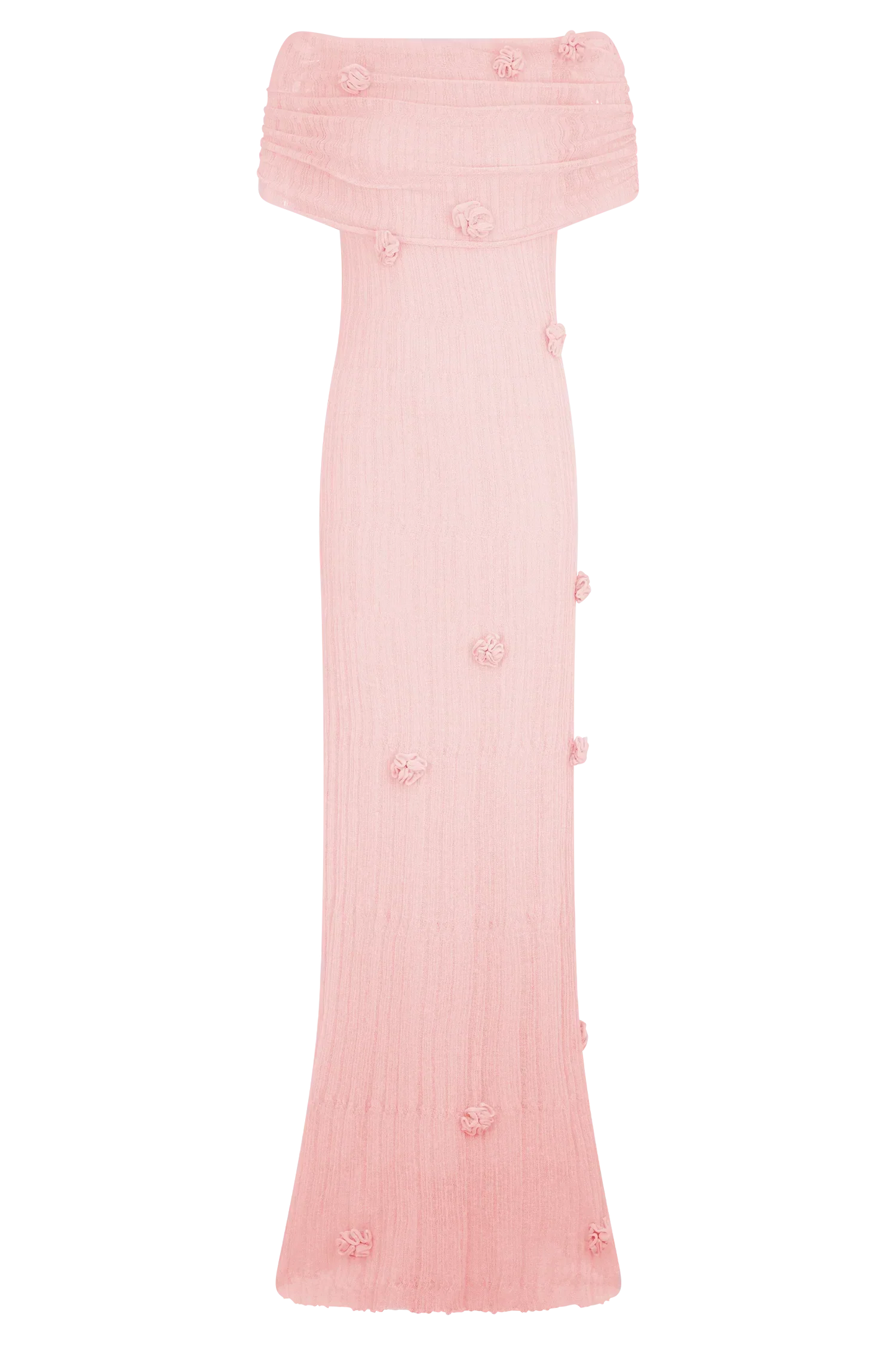 Brynn Orchid Knit Maxi Dress - Pastel Pink