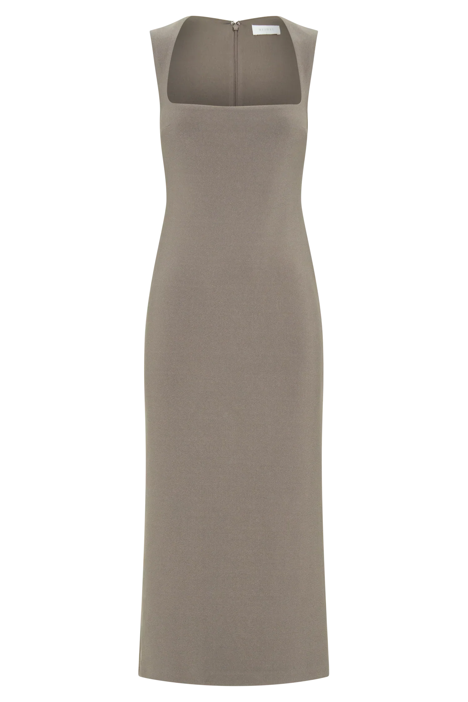 Frida Crepe Midi Dress - Smoke