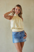 Emmalina Striped Halter Top
