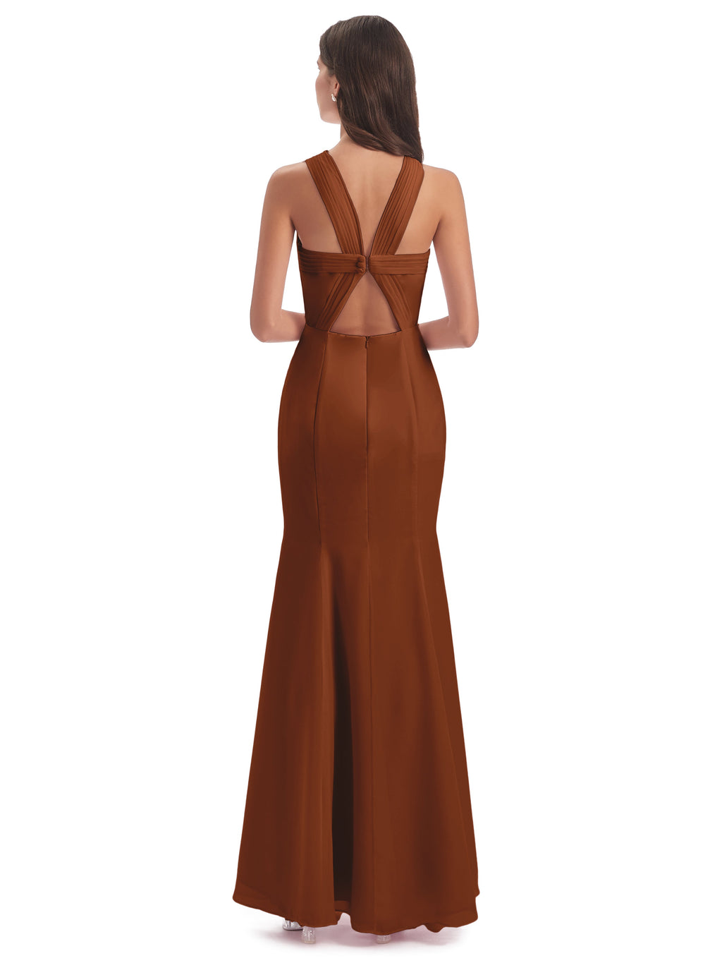 Aubrey Hourglass Halter Chiffon Bridesmaid Dresses