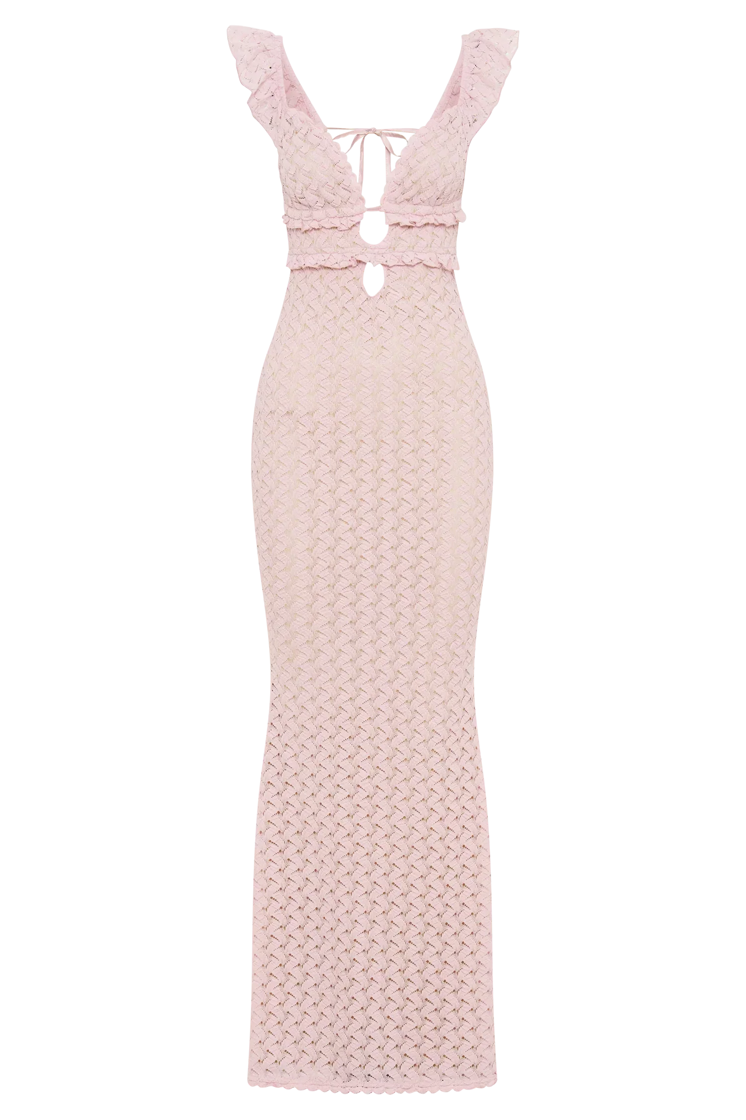 Ezra Lace Maxi Dress - Powder Pink