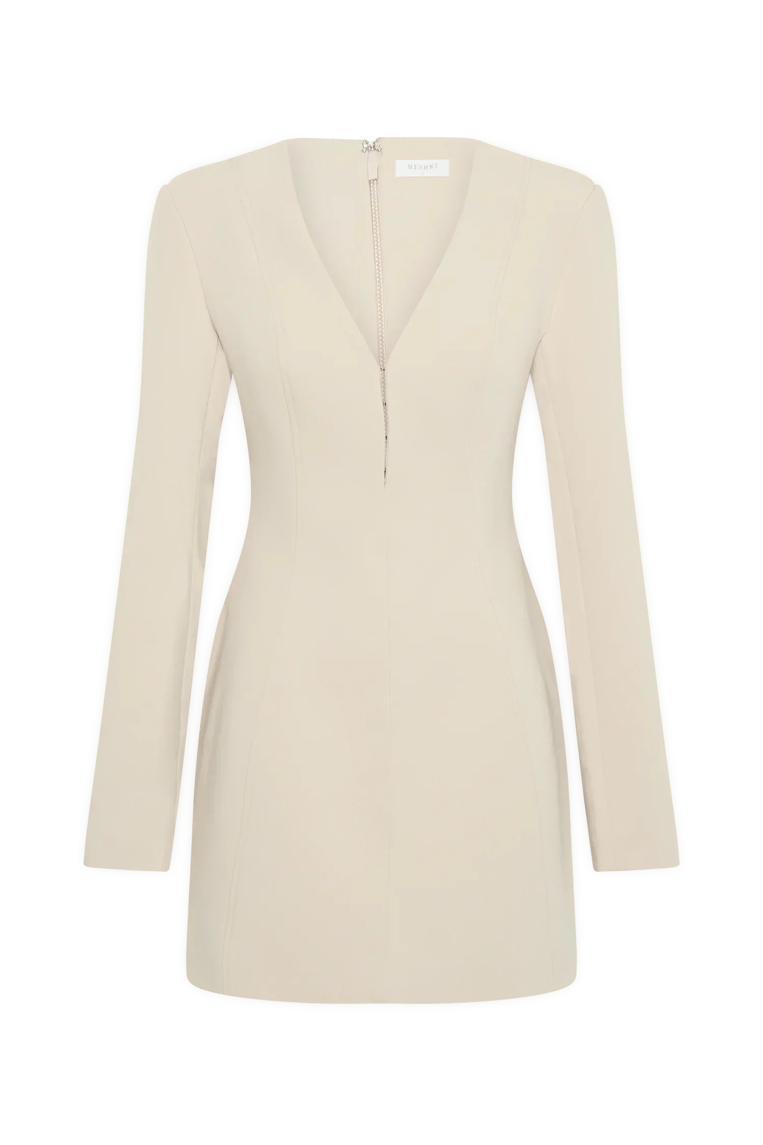 Arora Suiting Blazer Dress With Pleating - Sand