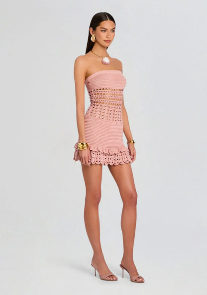 Vali Crochet Pearl Embellished Dress