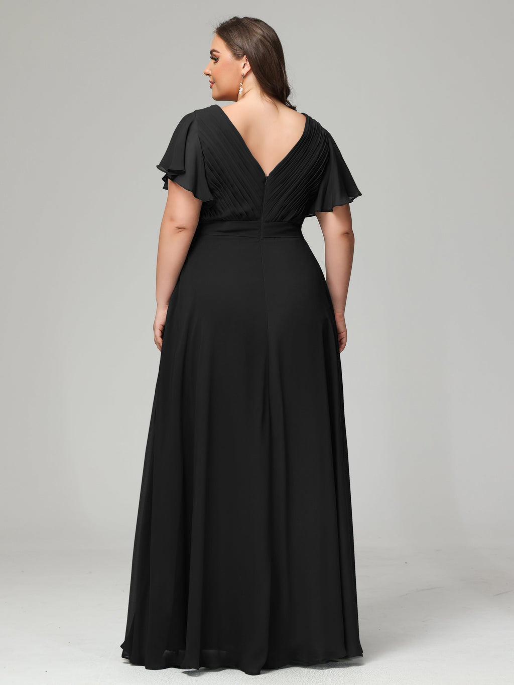 Elegant Plus Size Long Bridesmaid Dresses with Sleeves