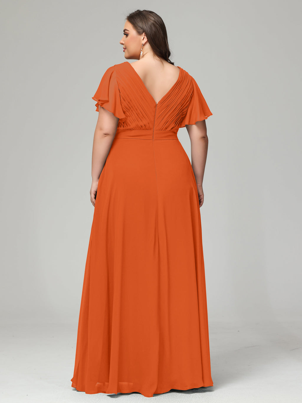 Elegant Plus Size Long Bridesmaid Dresses with Sleeves