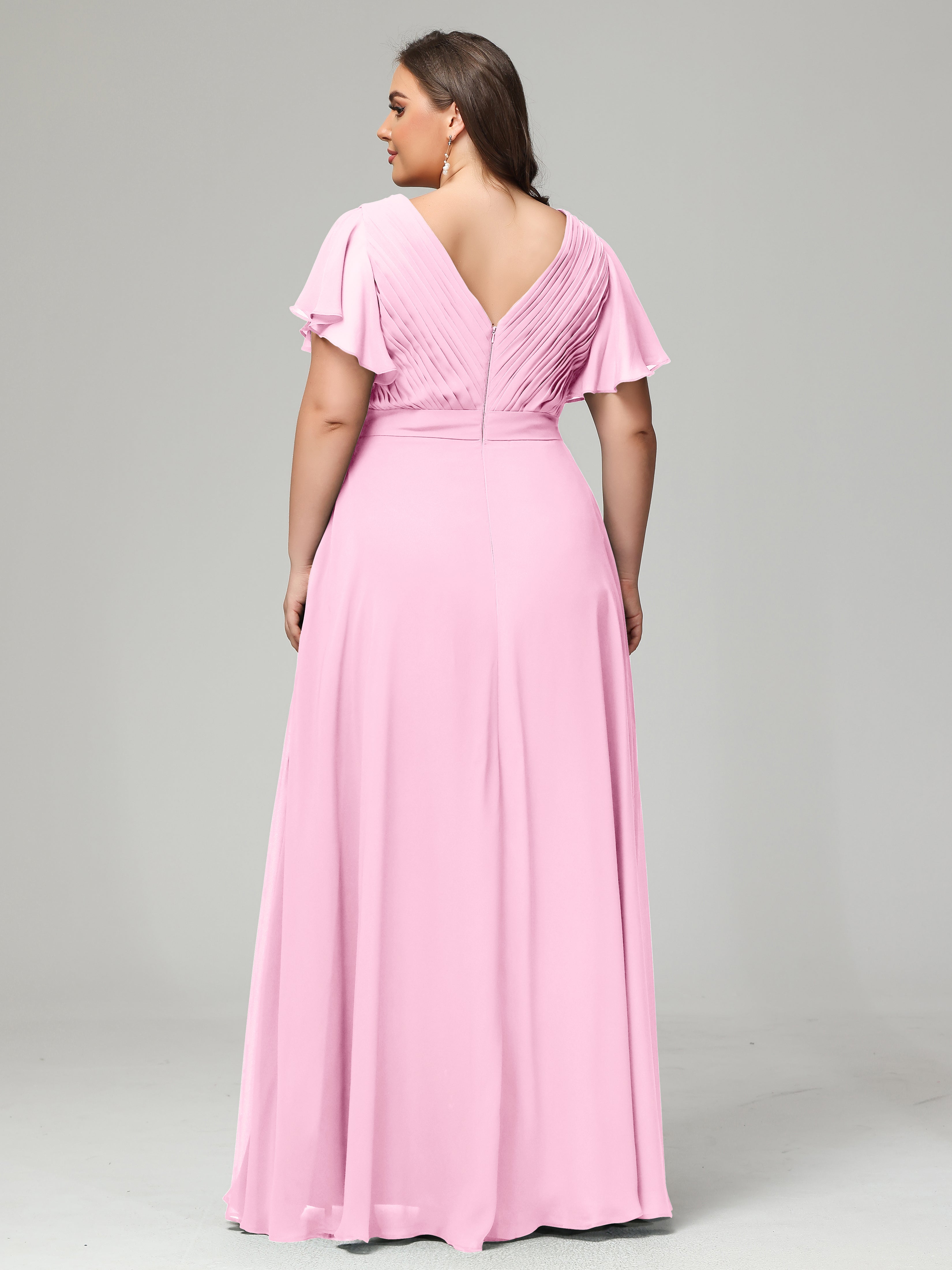 Elegant Plus Size Long Bridesmaid Dresses with Sleeves