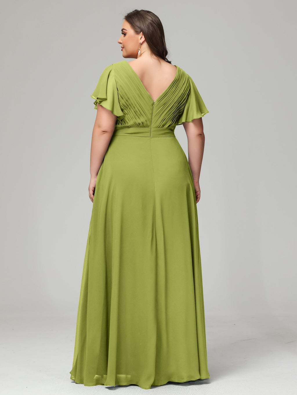 Elegant Plus Size Long Bridesmaid Dresses with Sleeves