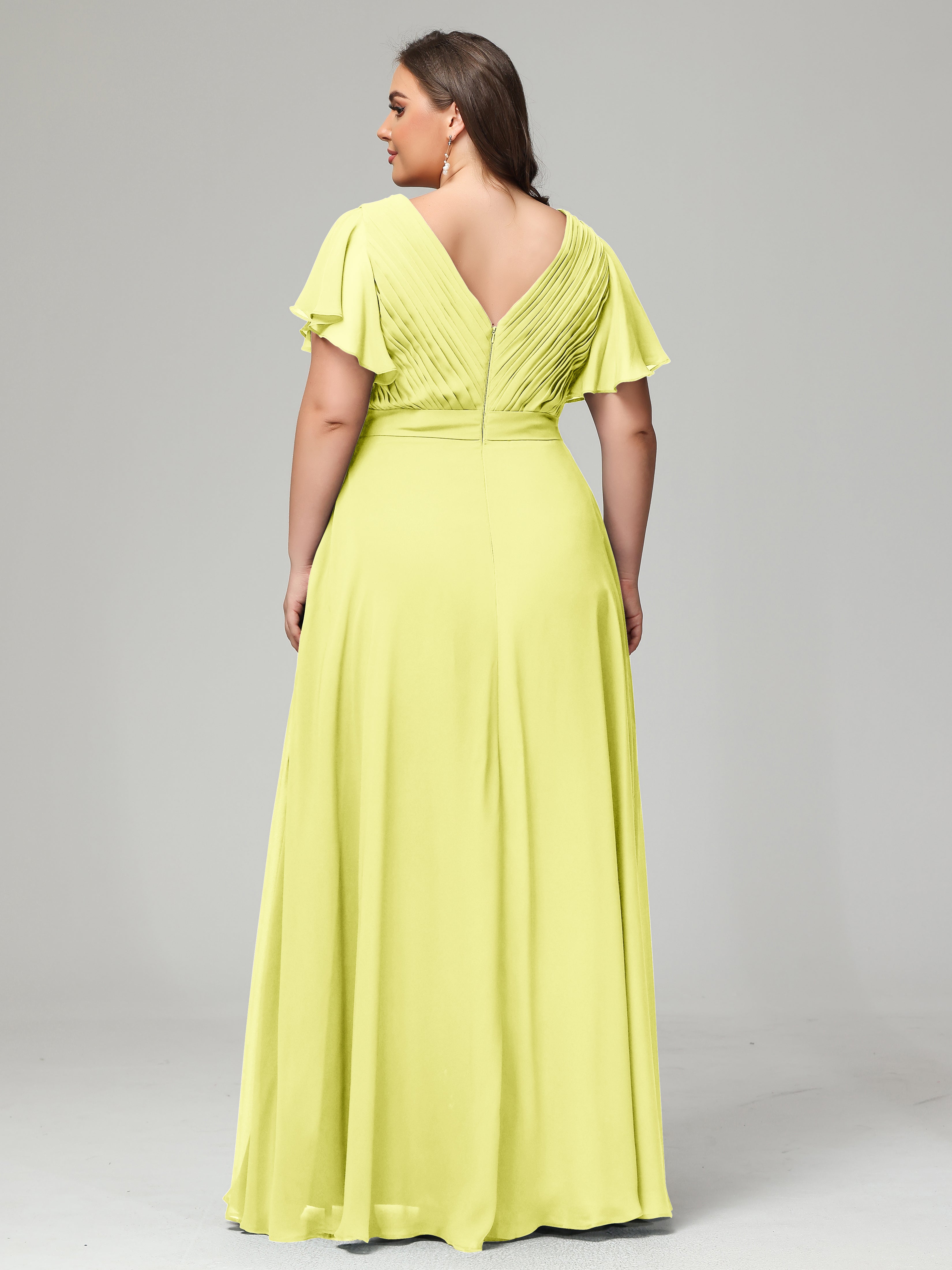 Elegant Plus Size Long Bridesmaid Dresses with Sleeves
