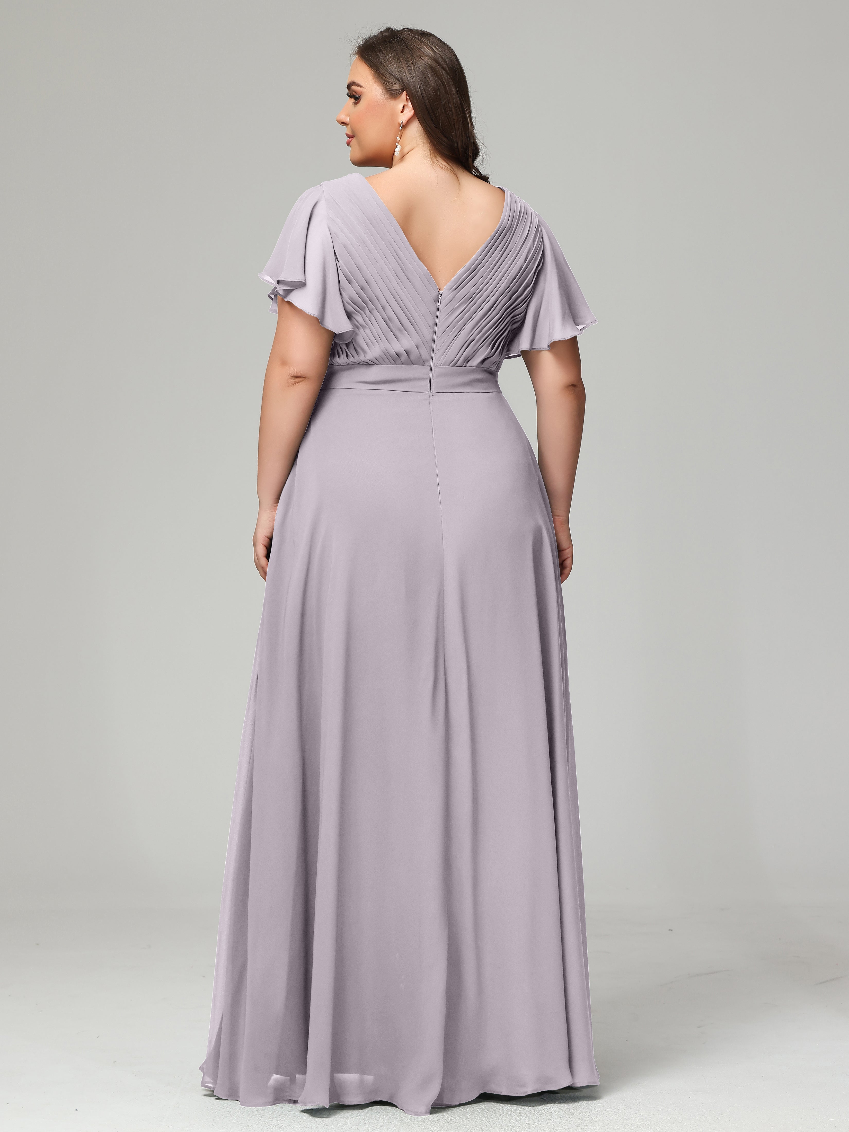 Elegant Plus Size Long Bridesmaid Dresses with Sleeves