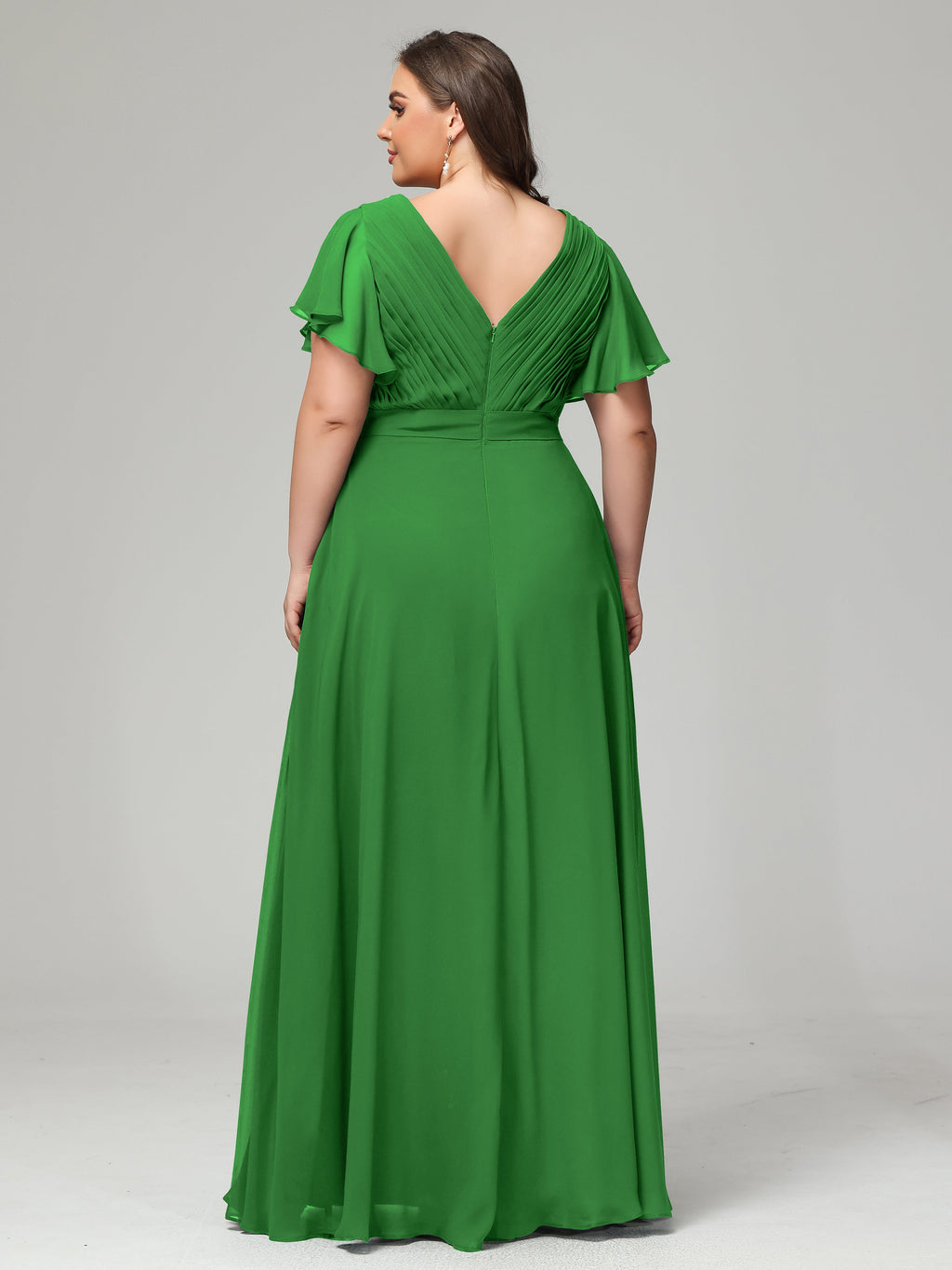 Elegant Plus Size Long Bridesmaid Dresses with Sleeves