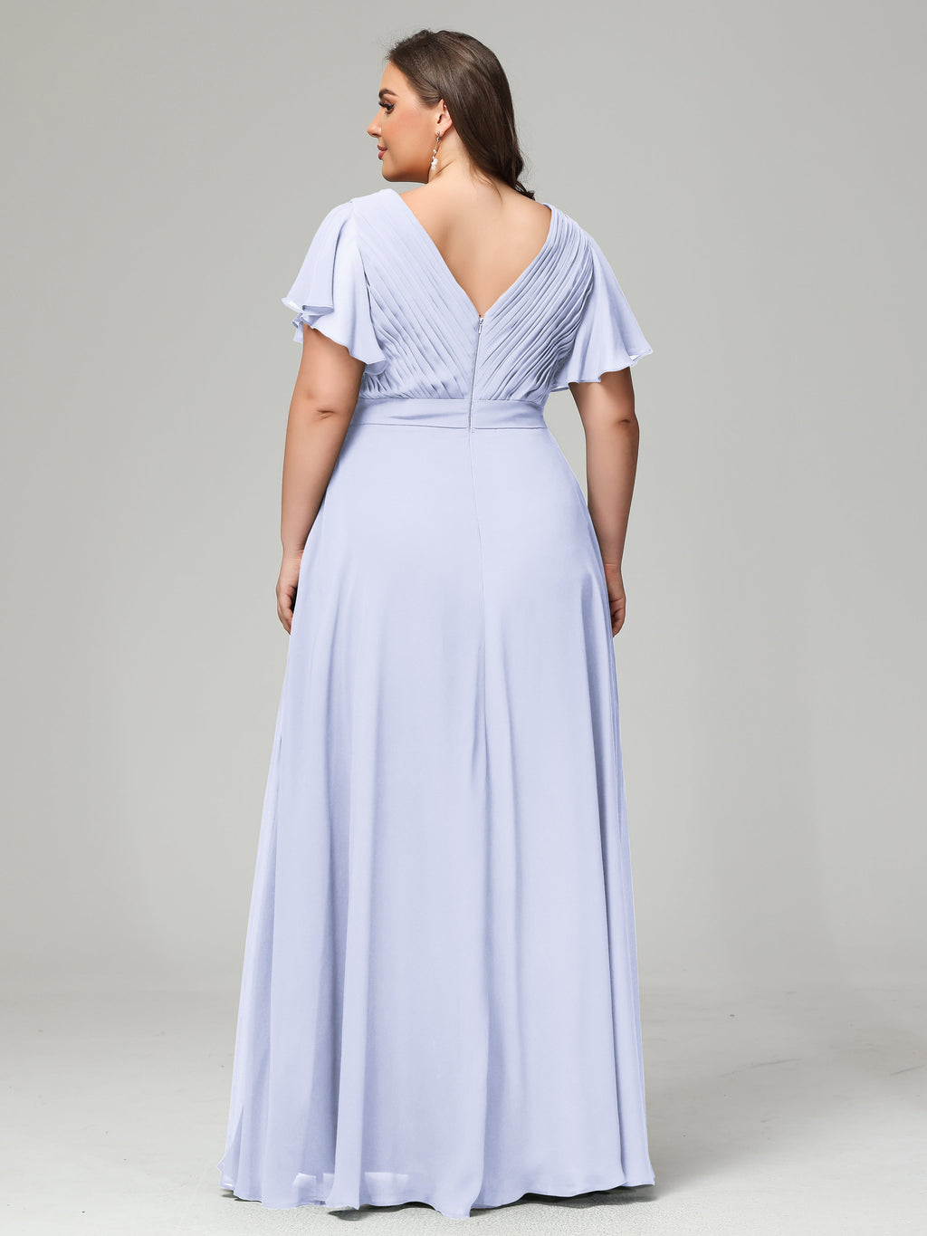 Elegant Plus Size Long Bridesmaid Dresses with Sleeves