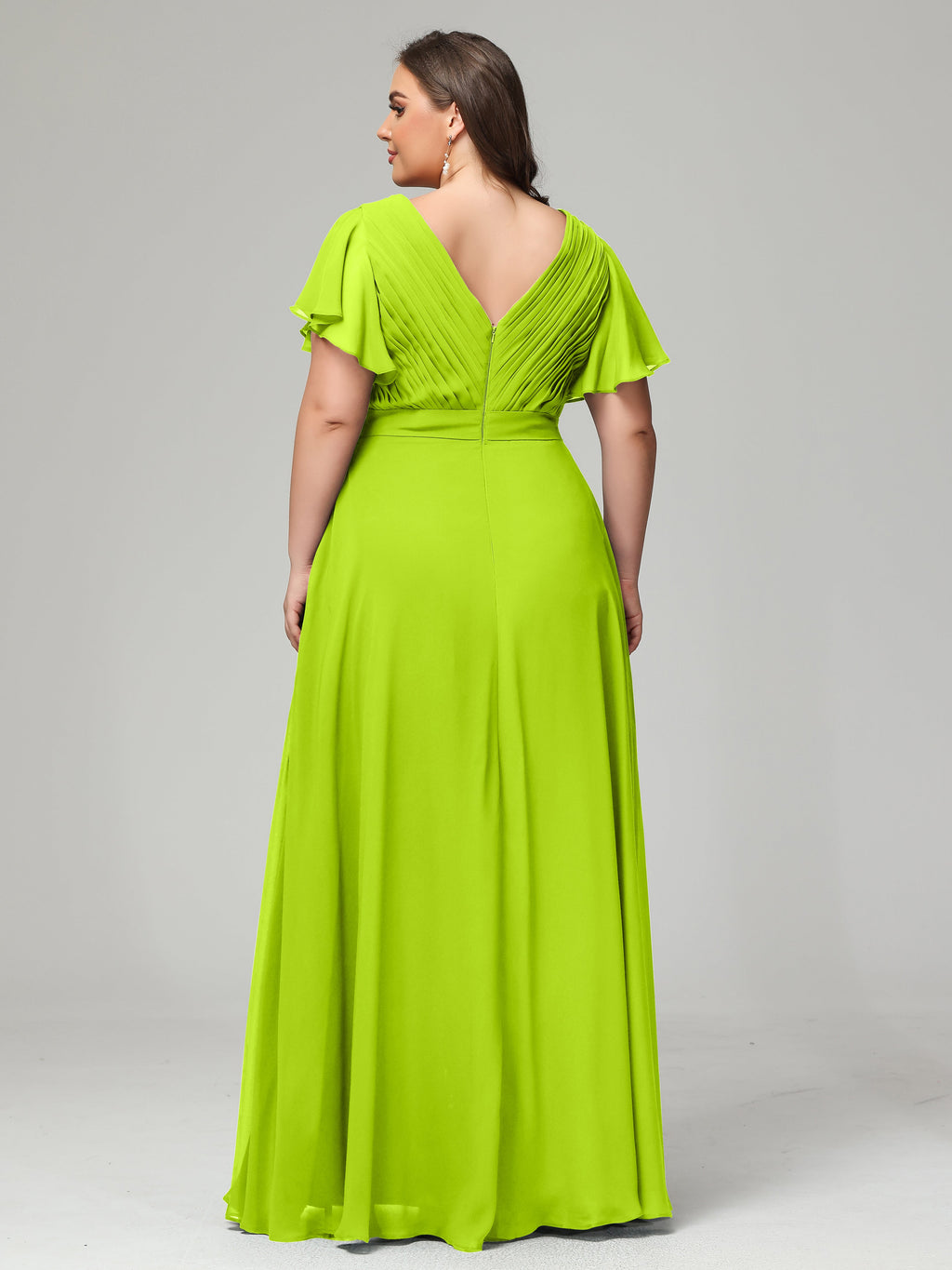 Elegant Plus Size Long Bridesmaid Dresses with Sleeves