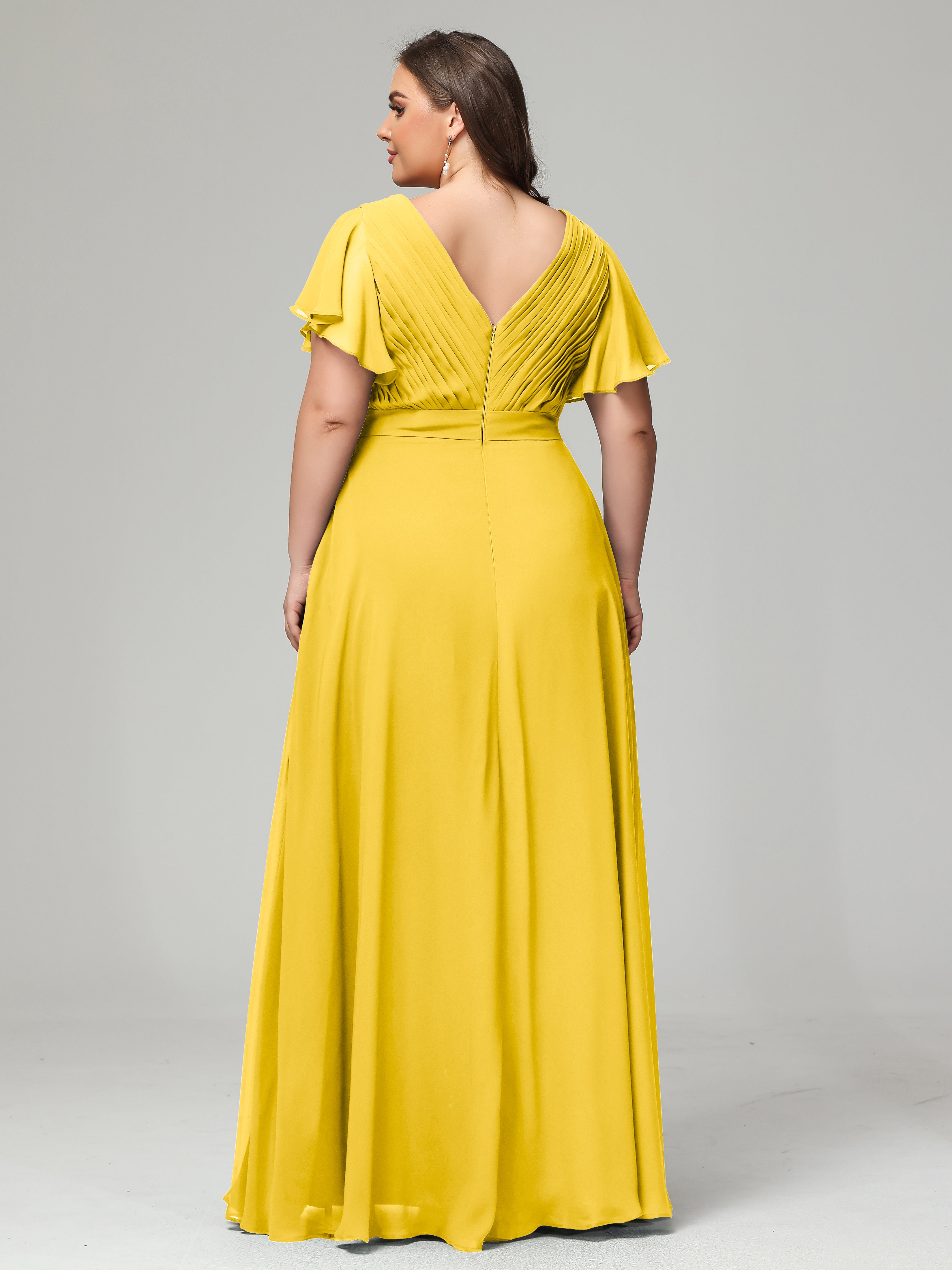 Elegant Plus Size Long Bridesmaid Dresses with Sleeves