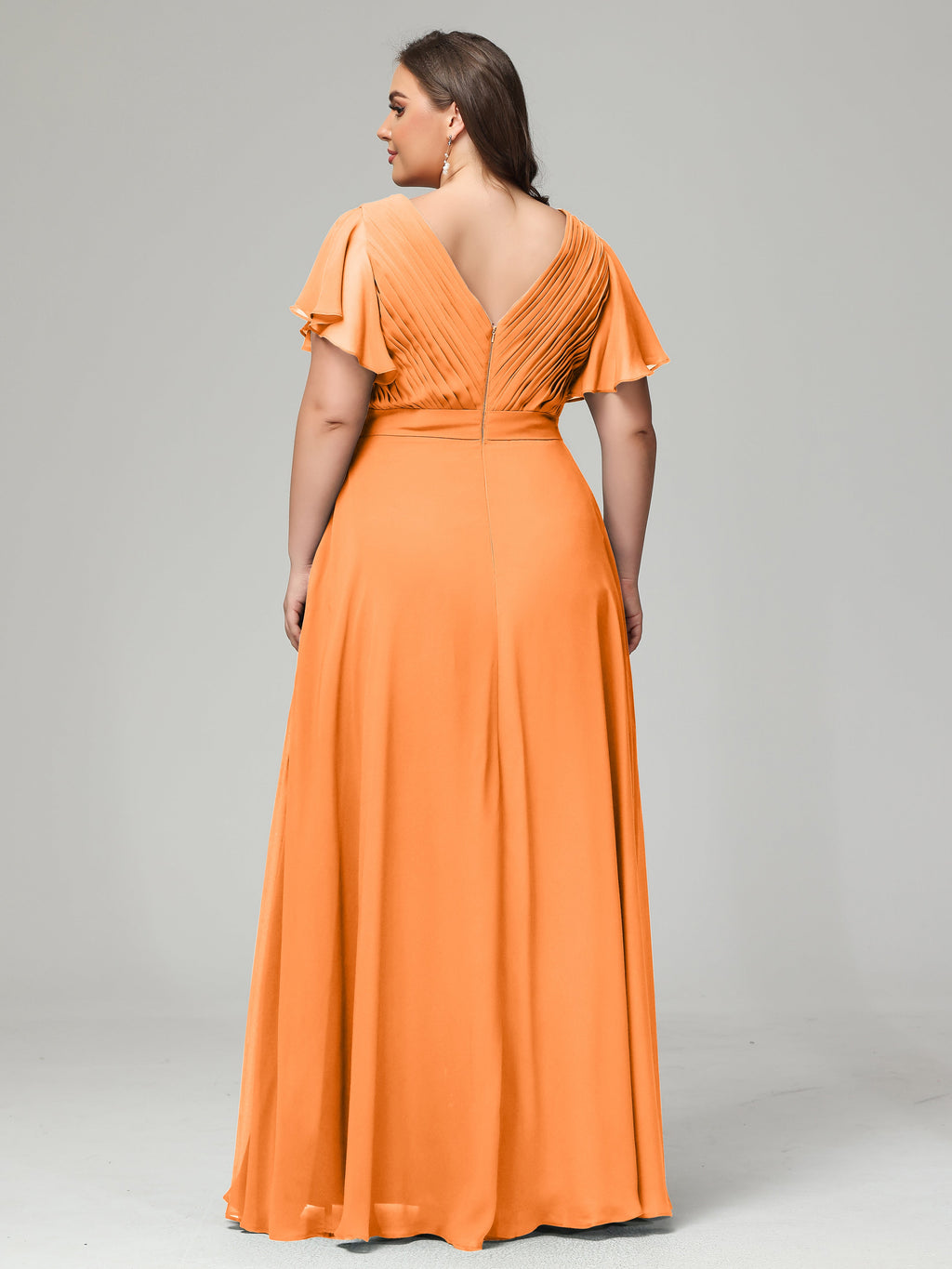 Elegant Plus Size Long Bridesmaid Dresses with Sleeves
