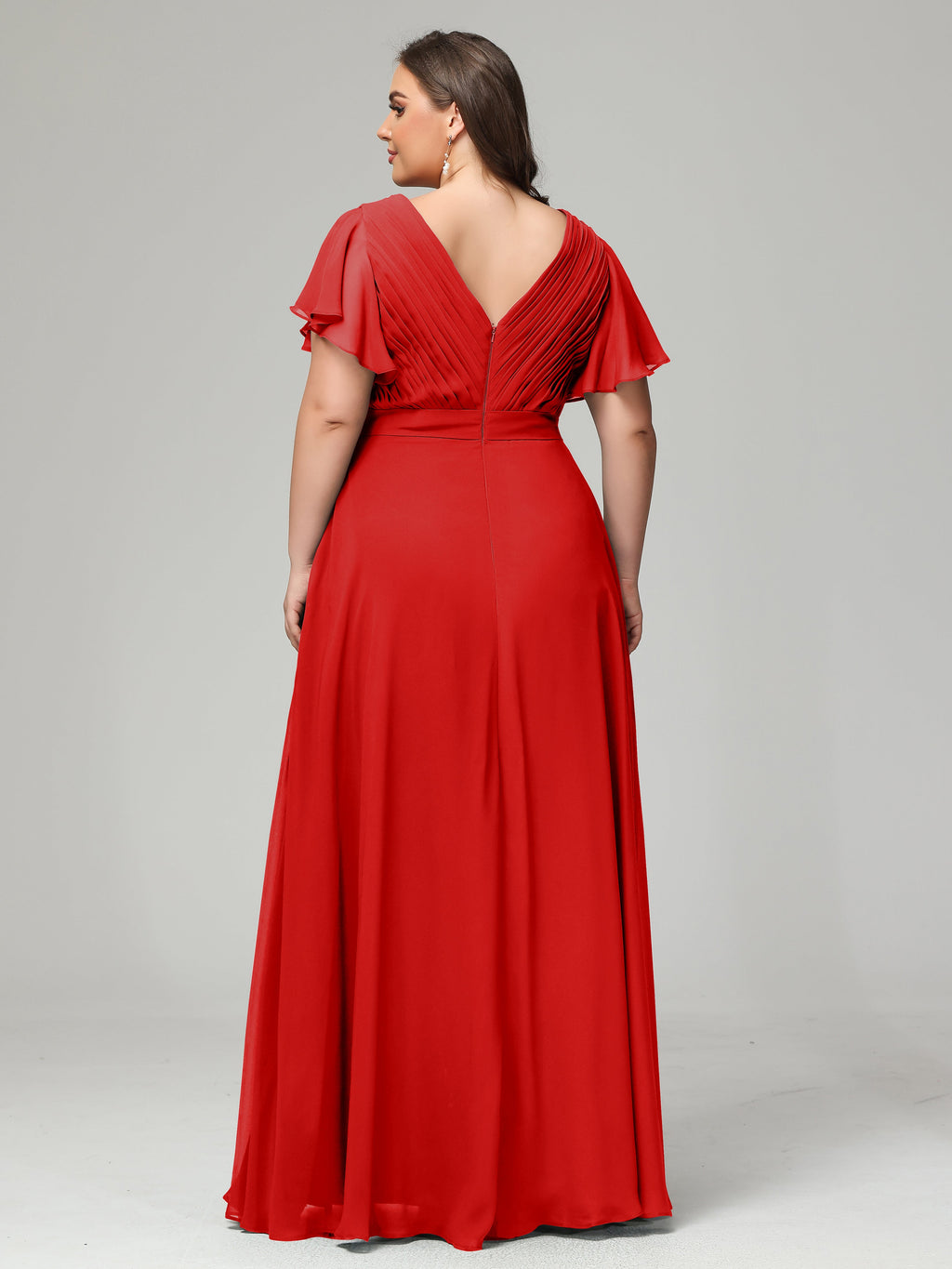 Elegant Plus Size Long Bridesmaid Dresses with Sleeves