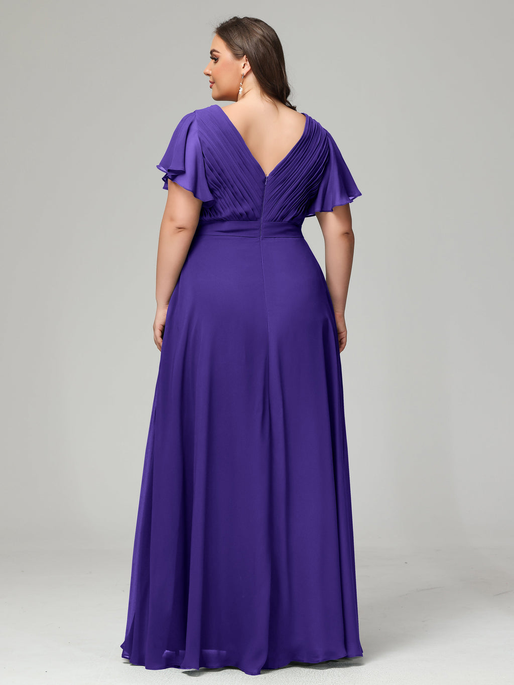 Elegant Plus Size Long Bridesmaid Dresses with Sleeves