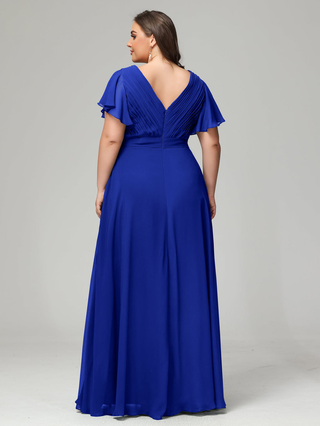 Elegant Plus Size Long Bridesmaid Dresses with Sleeves