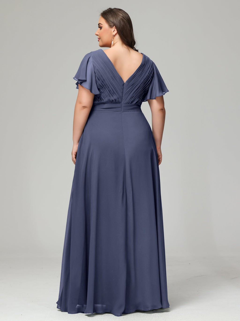 Elegant Plus Size Long Bridesmaid Dresses with Sleeves