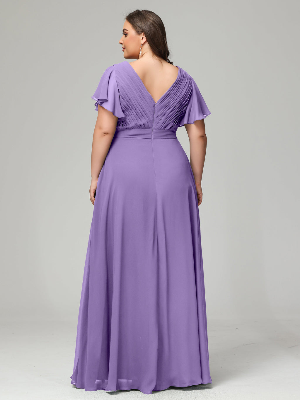 Elegant Plus Size Long Bridesmaid Dresses with Sleeves