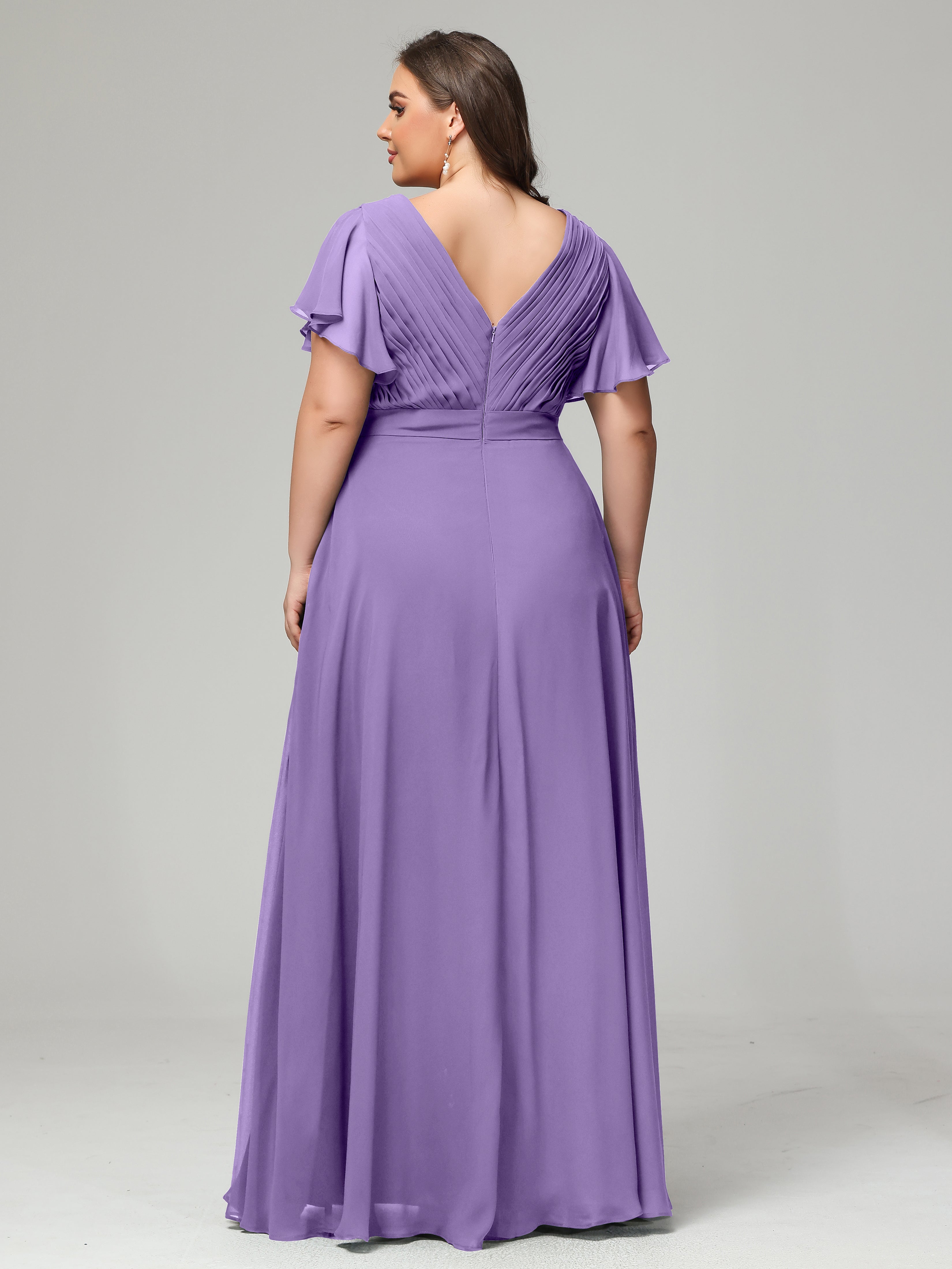 Elegant Plus Size Long Bridesmaid Dresses with Sleeves