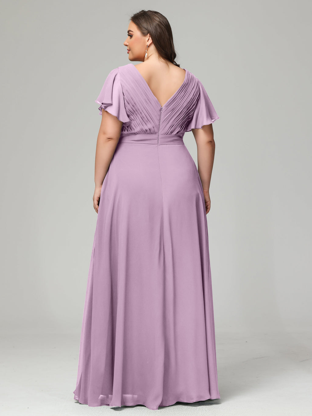 Elegant Plus Size Long Bridesmaid Dresses with Sleeves