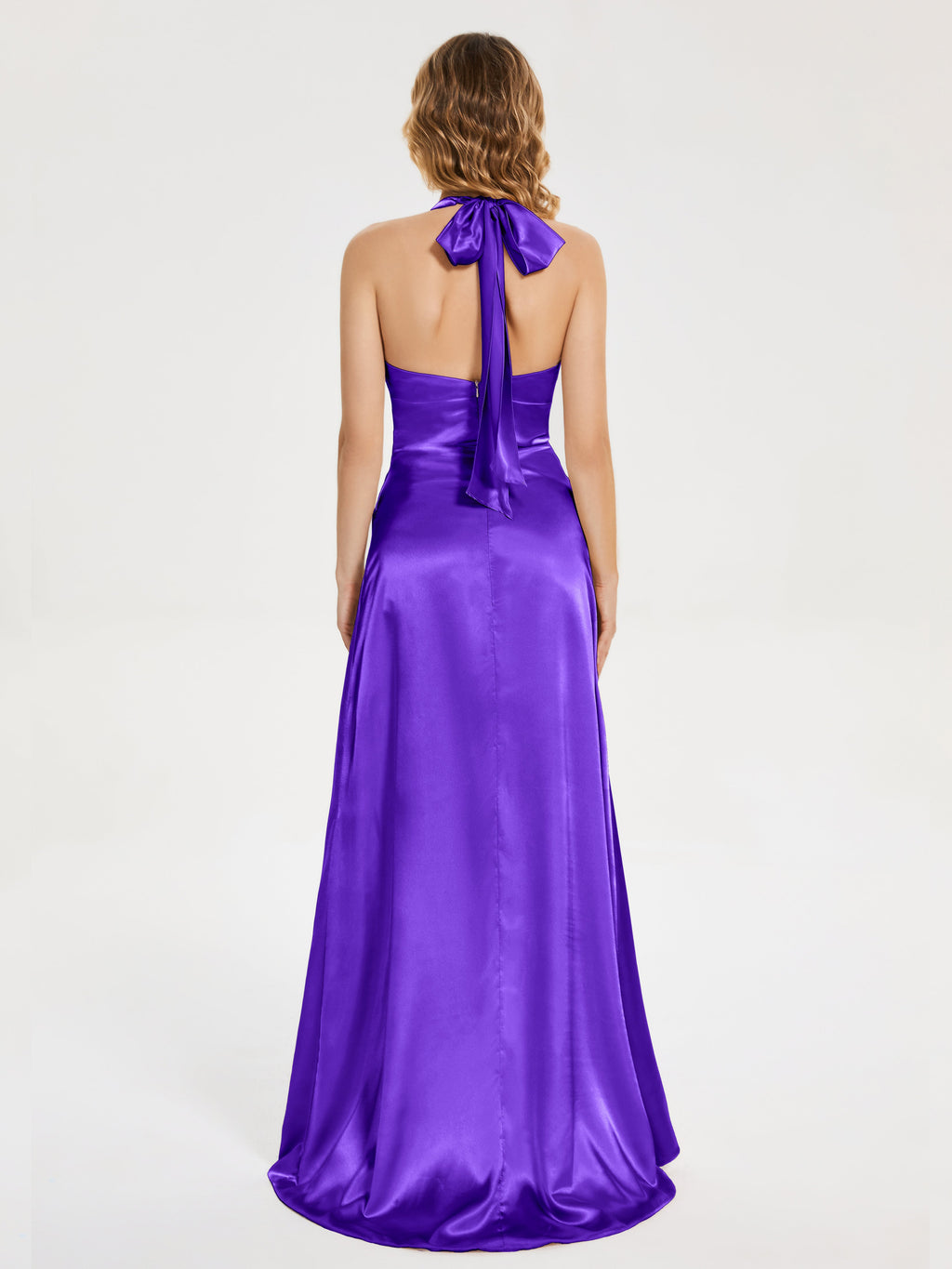 Mariana Halter Backless Soft Satin Bridesmaid Dress