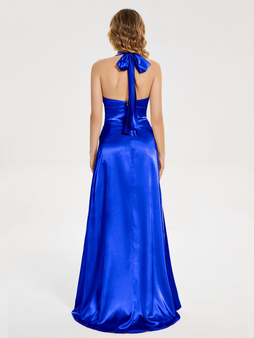 Mariana Halter Backless Soft Satin Bridesmaid Dress