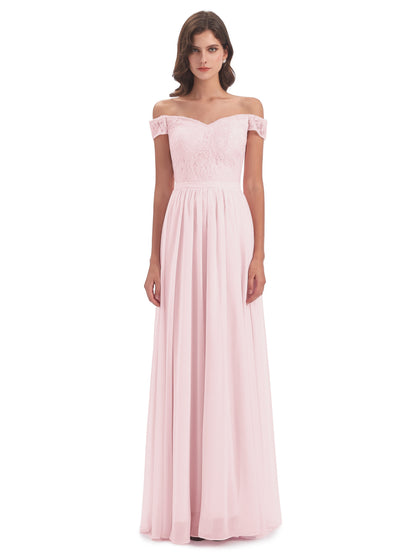 Charlotte Floor Length Off The Shoulder Bridesmaid Dresses