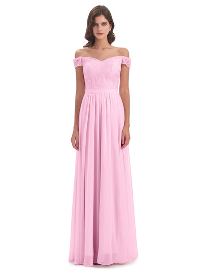 Charlotte Floor Length Off The Shoulder Bridesmaid Dresses