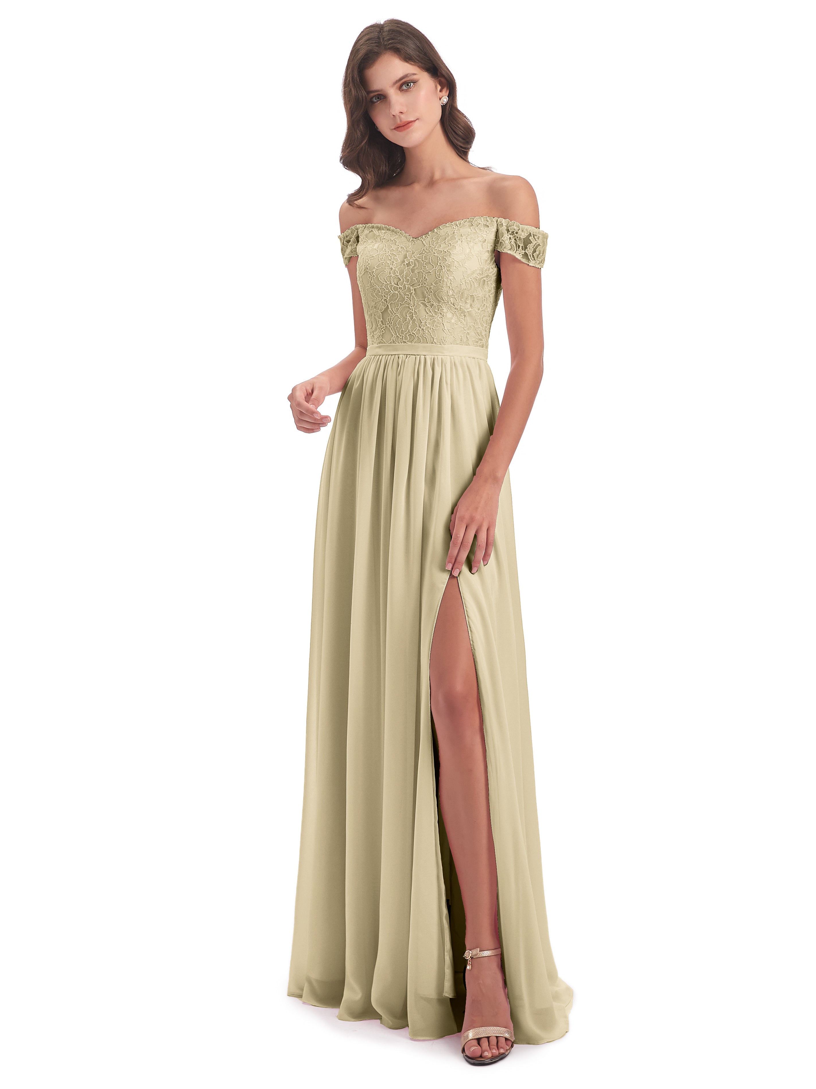 Charlotte Floor Length Off The Shoulder Bridesmaid Dresses