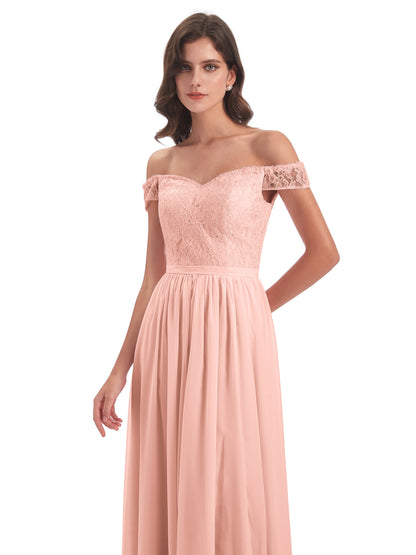 Charlotte Floor Length Off The Shoulder Bridesmaid Dresses