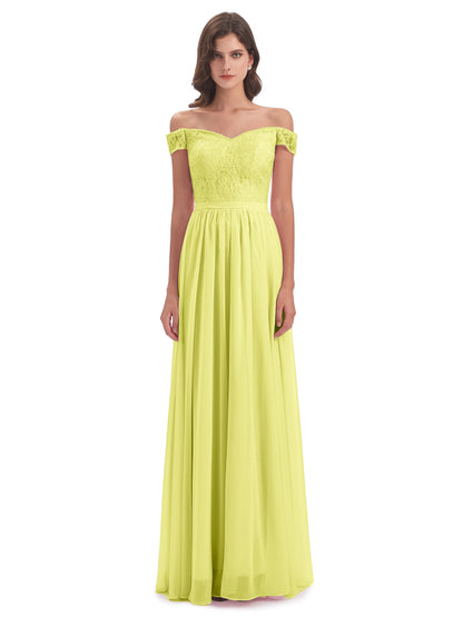 Charlotte Floor Length Off The Shoulder Bridesmaid Dresses
