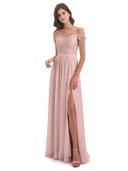 Charlotte Floor Length Off The Shoulder Bridesmaid Dresses