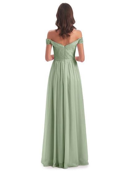 Charlotte Floor Length Off The Shoulder Bridesmaid Dresses
