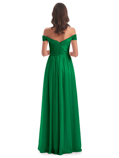 Charlotte Floor Length Off The Shoulder Bridesmaid Dresses