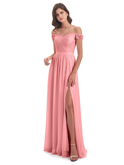Charlotte Floor Length Off The Shoulder Bridesmaid Dresses
