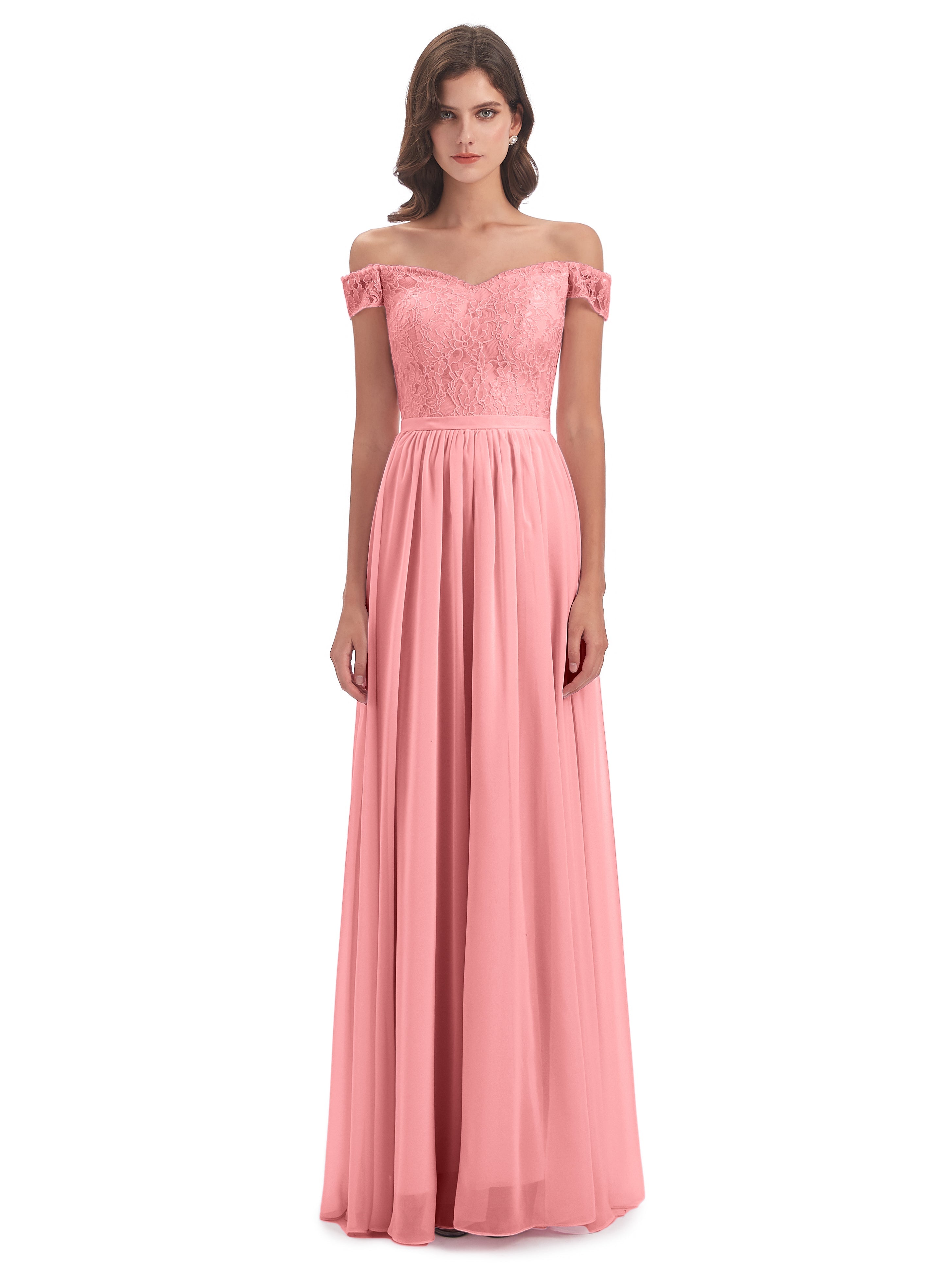 Charlotte Floor Length Off The Shoulder Bridesmaid Dresses