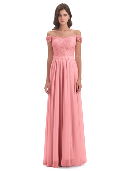 Charlotte Floor Length Off The Shoulder Bridesmaid Dresses
