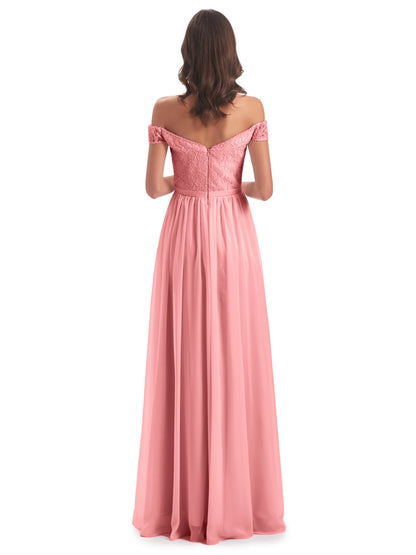 Charlotte Floor Length Off The Shoulder Bridesmaid Dresses