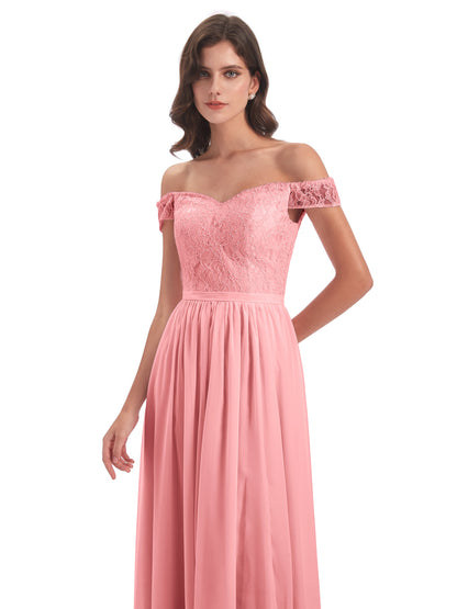Charlotte Floor Length Off The Shoulder Bridesmaid Dresses