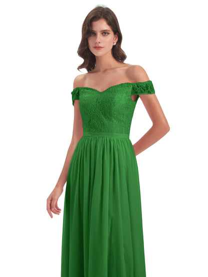 Charlotte Floor Length Off The Shoulder Bridesmaid Dresses